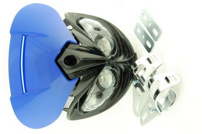 headlamp fairing type, universal 4x HALOGEN blue