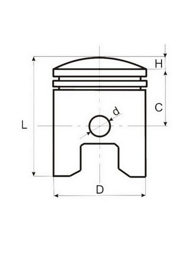 42.00/12/26 piston set, VESPA SFERA